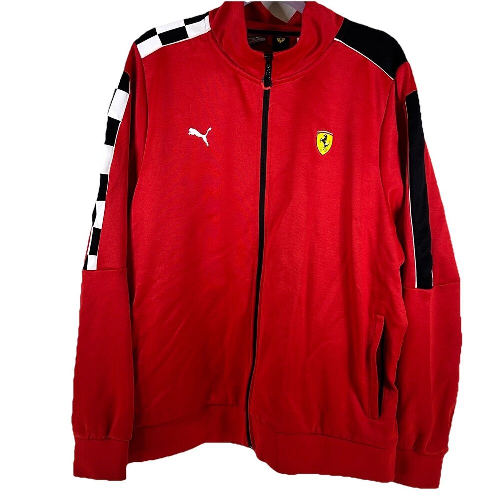 RARE LIMITED PUMA FERRARI FULL ZIP RED JACKET FORMULA 1 F1 RACING Men XXL